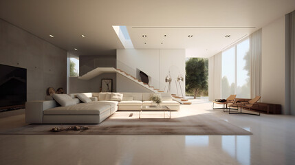 美しくモダンな部屋の背景