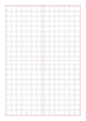 grid note template with a simple and minimal style. Note, scheduler, diary, calendar planner document template illustration.