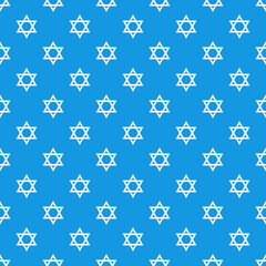 Magen David star pattern vector illustration. Jewish Israeli symbol pattern, ornament. Star of David background.