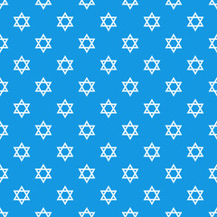 Magen David star pattern vector illustration. Jewish Israeli symbol pattern, ornament. Star of David background.