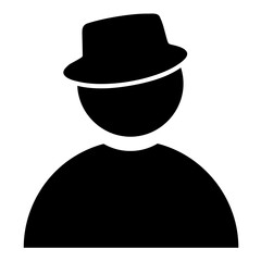 man with hat, icon