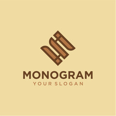 monogram logo design with letter s