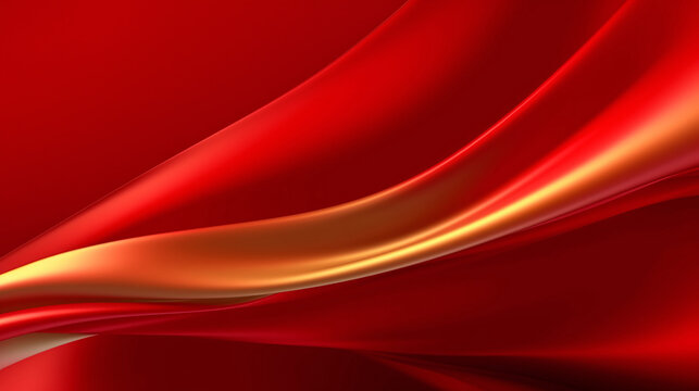 Anniversary red festive party building abstract red wave background material © lin