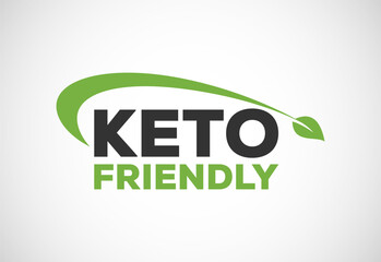 Keto friendly icon. Keto friendly and organic labels sign. Healthy natural product label design vector illustration