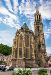 Obraz premium Majestic cathedral in Thann. Gothic church. Alsace, France