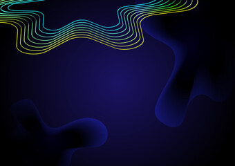 Blend neon line on the dark fluid