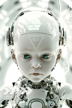 Beb&eacute; cibern&eacute;tico rob&oacute;tico androide