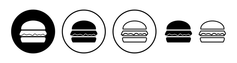 Burger icon vector. hamburger logo icon. fast food icon