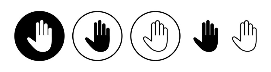 Hand icon vector. hand symbols. palm