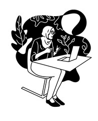 Employees Working in Office. Deal With Colleague. Make  A Good Teamwork 