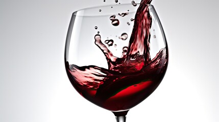 Naklejka na ściany i meble a glass of red wine
