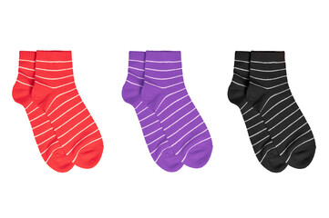 Set of socks isolated on white