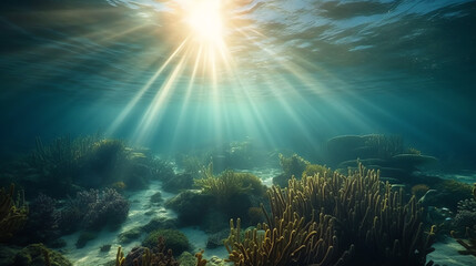 photo of coral reef underwater view