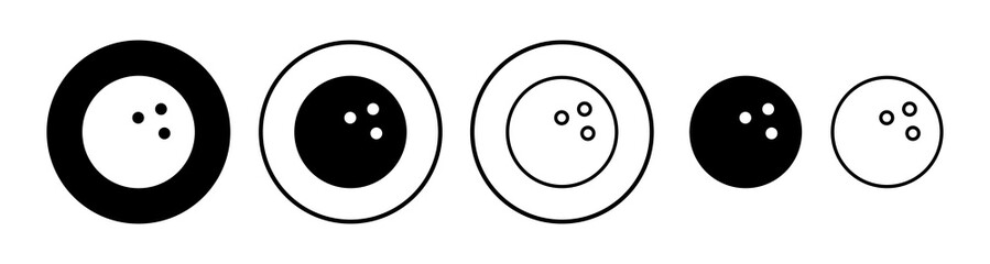 Bowling icon vector. Bowling ball and pin icon. Bowling pins with ball icon.
