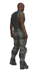 Fototapeta premium Soldier in combat gear