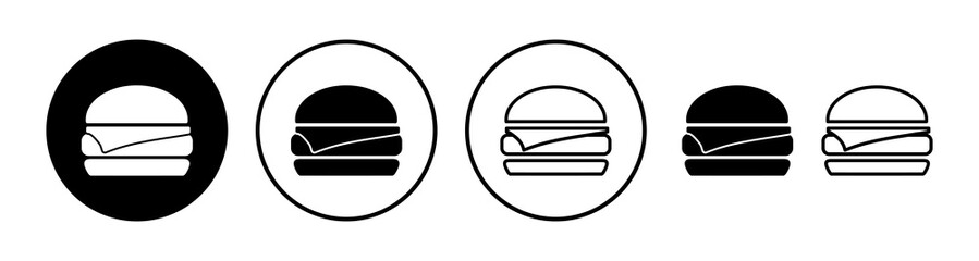 Burger icon vector. hamburger logo icon. fast food icon