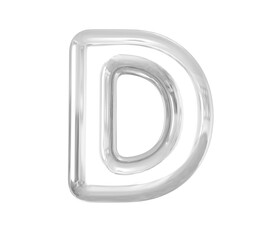 Letter D Silver Balloons