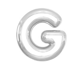 Letter G Silver Balloons