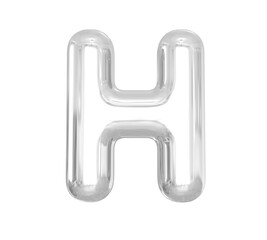 Letter H Silver Balloons