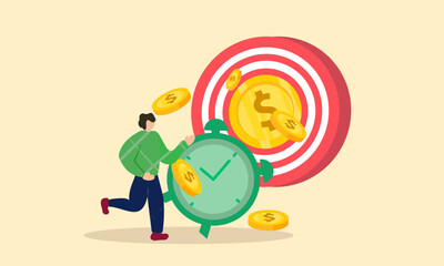 Mutual fund or growing investment, wealth profit growth or earning increase, savings or wealth management, pension fund concept vector illustration
