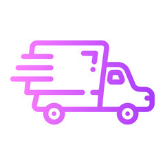 delivery truck Line Gradient Icon