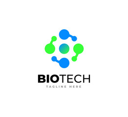 Fototapeta na wymiar Biotech Logo Design Inspiration - Vector