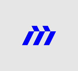 Abstract letter M modern logotype icon design concept.