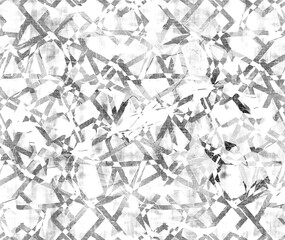Seamless abstract pattern. The foreground consists of square pixels. grey Background consisting of five-beam chaos. Editable.