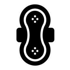 sanitary pad glyph icon