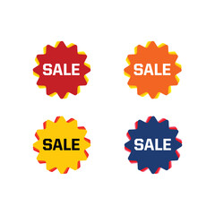 Sale badges tags and labels. price tags set. Vector illustration. flat style isolated on white background.