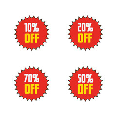 Sale badges tags and labels. price tags set. Vector illustration. flat style isolated on white background.