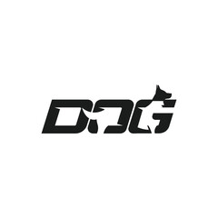 
Dog Wordmark negative space logo icon vector template.eps