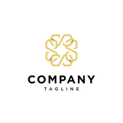 Elegant flower geometric logo icon vector template.eps