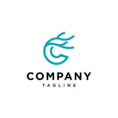 
Letter C Vascular logo icon vector template.eps