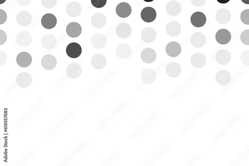 Aufkleber gray polkadot gradient color falling down abstract pattern background with copy space. dot circle ro