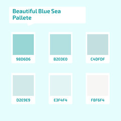 Beautiful Blue Sea Pallete Pastel