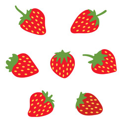 strawberry on white background.Eps 10 vector.