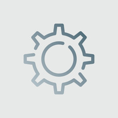 Gear icon colored line vector illustration