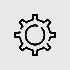 gear icon line vector illustration