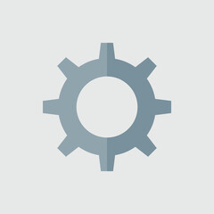 Gear icon flat vector illustration