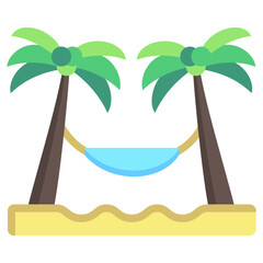 hammock icons are often used in design, websites, or applications, banner, flyer to convey specific concepts related to vacations or tourism