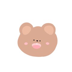 Fototapeta premium illustration of little brown bear cartoon character