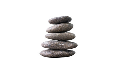 Fototapeta na wymiar Isolated Stone Pebble Stackon transparent background,png file,Rock Yoga Symbols Relax Peace Pile Balance wellness,Zen Spa Massage 