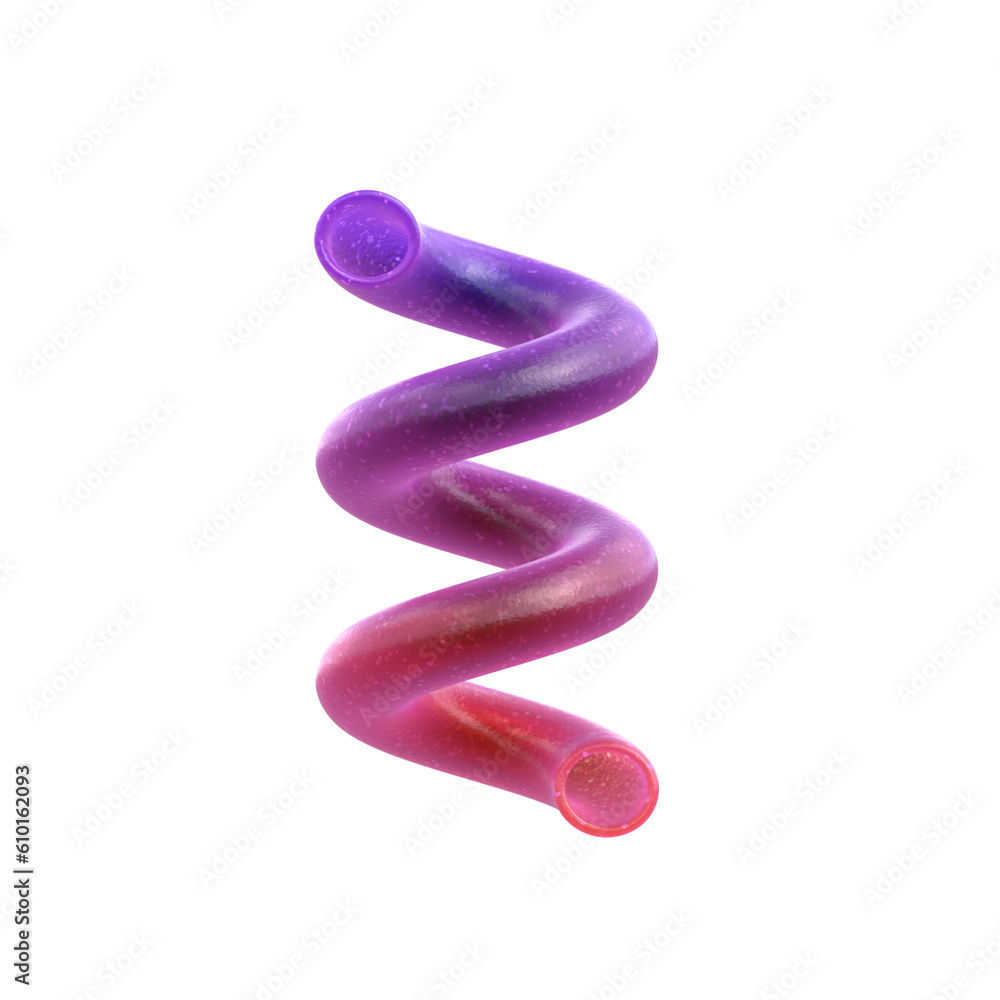 Poster 3d rendering - gradient glass abstract geometric object