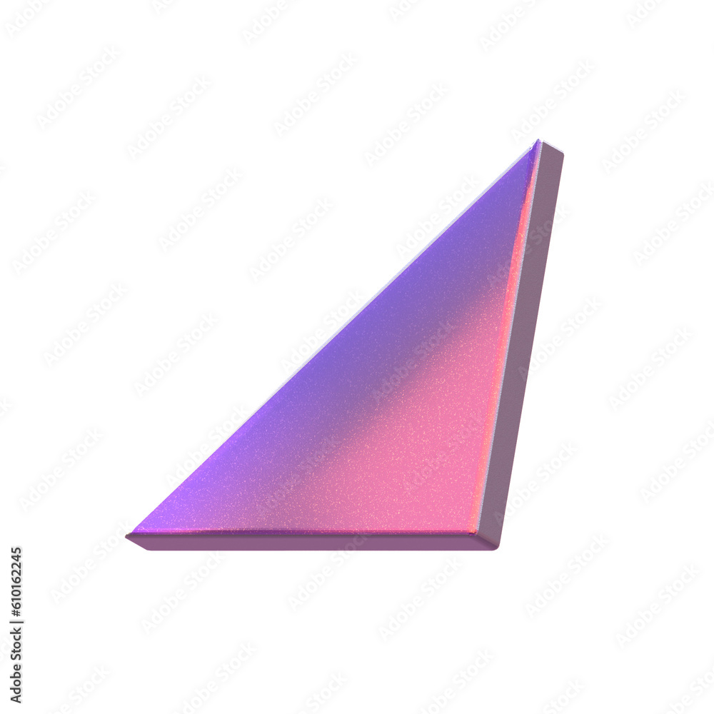 Poster 3d rendering - gradient glass abstract geometric object