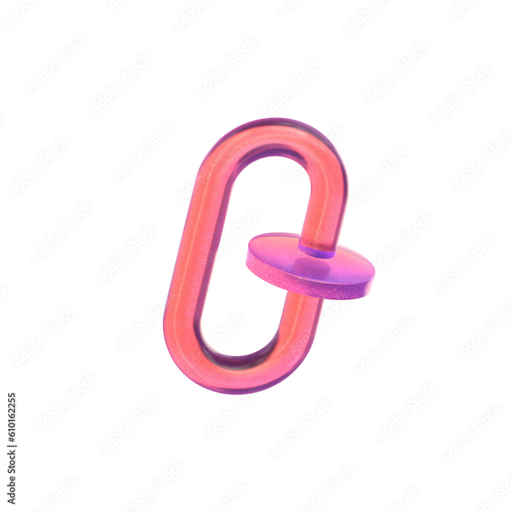 Poster 3d rendering - gradient glass abstract geometric object