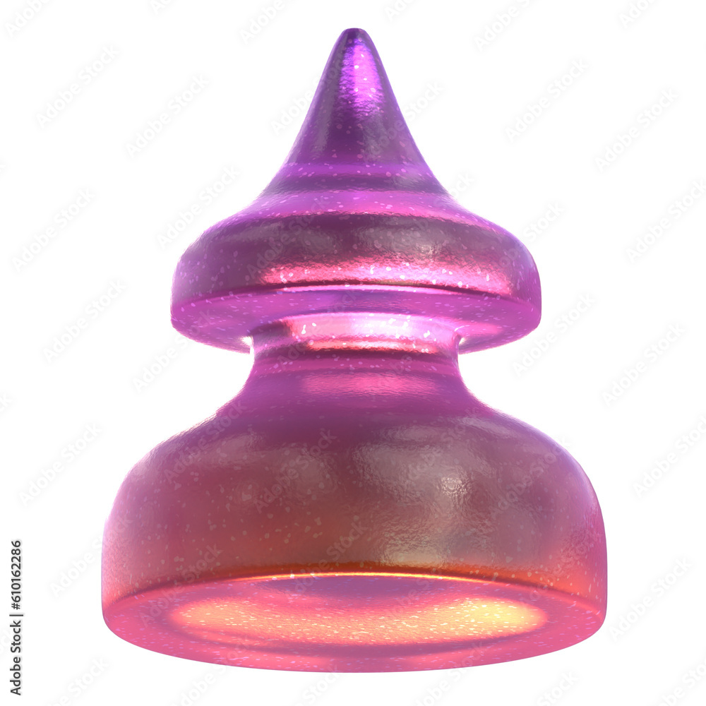 Aufkleber 3d rendering - gradient glass abstract geometric object