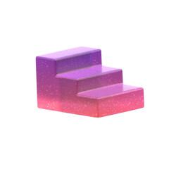 3d Rendering - Gradient Glass Abstract Geometric Object