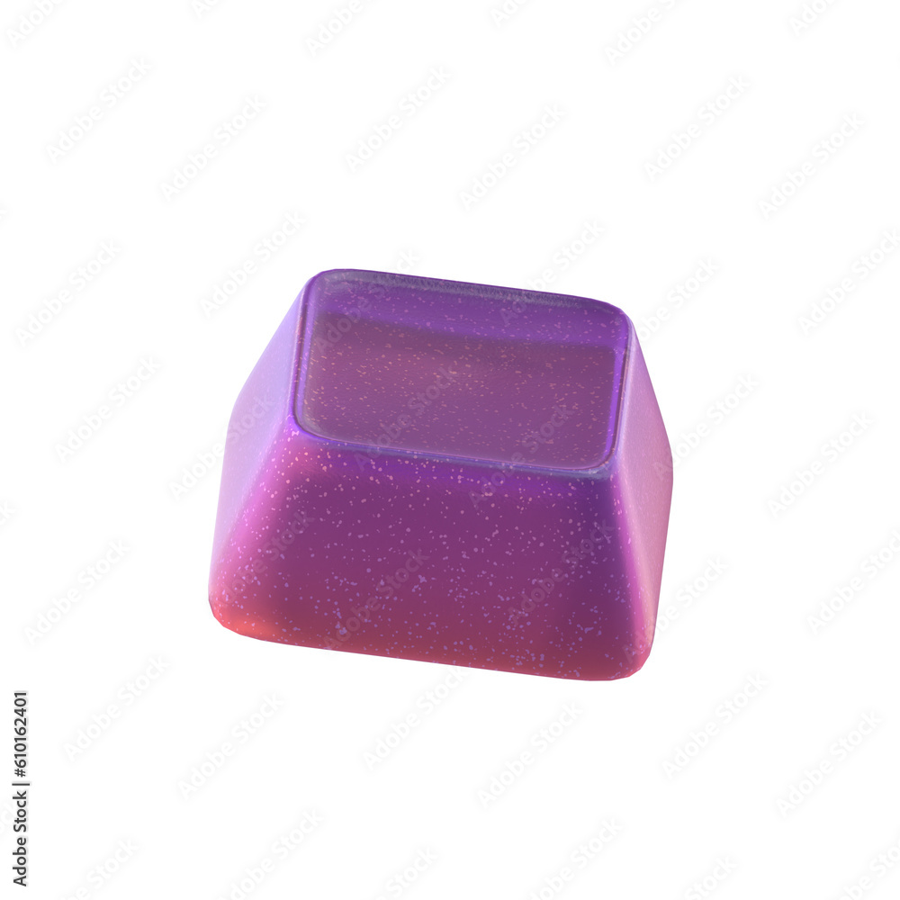 Poster 3d rendering - gradient glass abstract geometric object