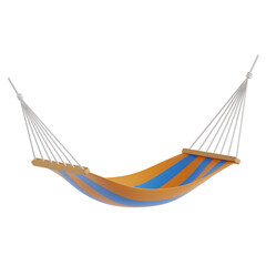 3D illustration of a relaxing hammock - obrazy, fototapety, plakaty